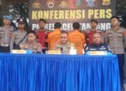 Polres Aceh Tamiang Gelar Konferensi Pers Terkait Terduga Pelaku Pembakaran Alat Berat Jenis Excavator