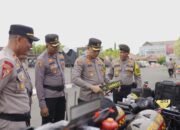 Kapolres Pidie Cek Peralatan dan Perlengkapan Satsamapta