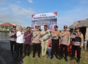 Kapolres Pidie Jaya Dorong Ketahanan Pangan: Tabur 350.000 Benur Udang Vaname di Meureudu