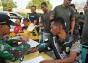 Dandim 0103/Aceh Utara Tinjau Anggota Tes Garjas Uji Kenaikan Pangkat.