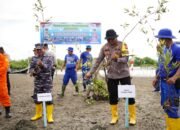 Polres Pidie Tanam 300 Pohon Mangrove