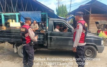 Cegah Guantibmas, Personel Polsek Kuala Simpang Tingkatkan Patroli Dialogis