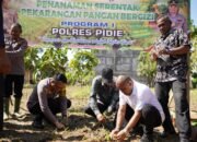 Kapolres Pidie bersama Forkopimda Pidie Launching Penanaman Serentak Program Pekarangan Pangan Bergizi