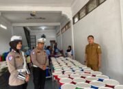 Satuan Lalulintas Polres Aceh Tamiang Mengawal Penyerahan PMD ke SMAN 4 Kejuruan Muda