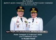 Gubernur Aceh Muzakir Manaf mengucapkan selamat atas dilantik nya bupati dan wakil bupati Aceh Tamiang