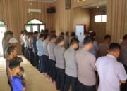 Polres Aceh Tamiang Gelar Shalat Ghaib Atas Meninggalnya Tiga Prajurit Bhayangkara Polda Lampung