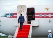 Pesawat kepresidenan RI.1 Mendarat di Bandara Fatmawati Soekarno, Bengkulu