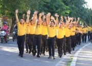 Polres Pidie Gelar Olahraga Jalan Santai Bersama Usai Apel Pagi