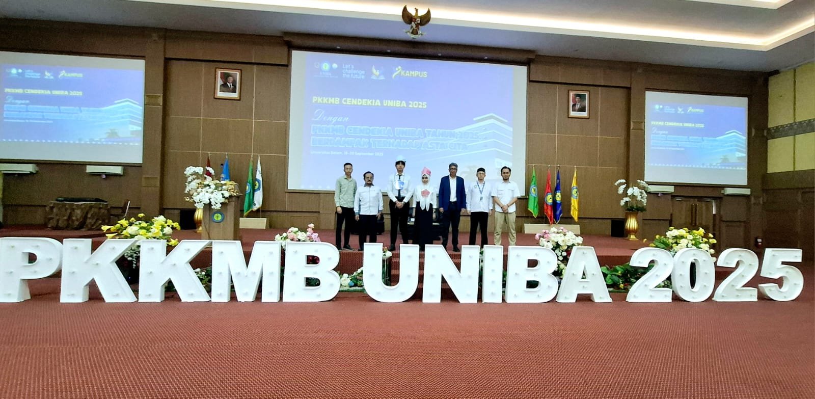 Rektor UNIBA Prof Dr.Ir.Samsul Rizal M.Eng,IPU,ASEAN,Eng membuka kegiatan Pengenalan Kehidupan Kampus bagi Mahasiswa Baru (PKKMB) Tahun Akademik 2025/2026