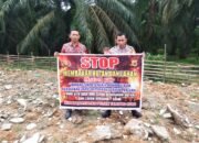 Cegah Karhutla, Personel Polsek Karang Baru Berikan Himbauan karhutla serta Edukasi