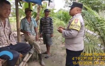 Menjalin Kemitraan dan Silaturahmi Bersama Masyarakat personel Polsek Rantau Sambang Warga