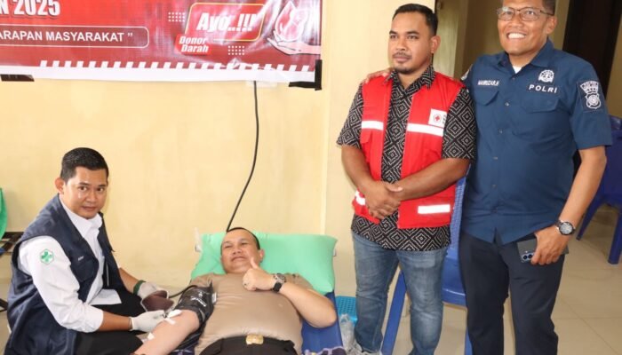 Polres Pidie Jaya Gelar Donor Darah Serentak, Wujud Polisi Humanis Peduli Sesama