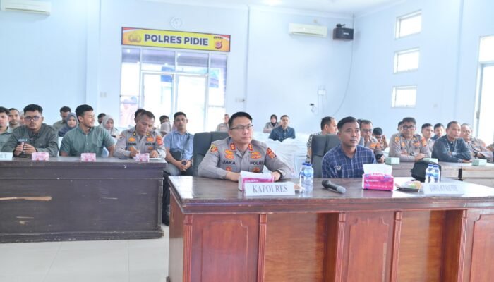 Polres Pidie Ikuti Zoom Mitigasi Pencegahan Keracunan Penerima Manfaat Makanan Bergizi Gratis (MBG)