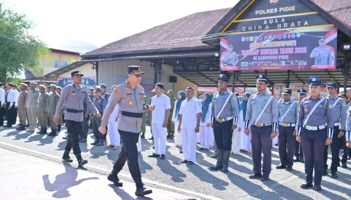 Kapolres Pidie Pimpin Apel Kesiapan Tanggap Bencana Tahun 2025