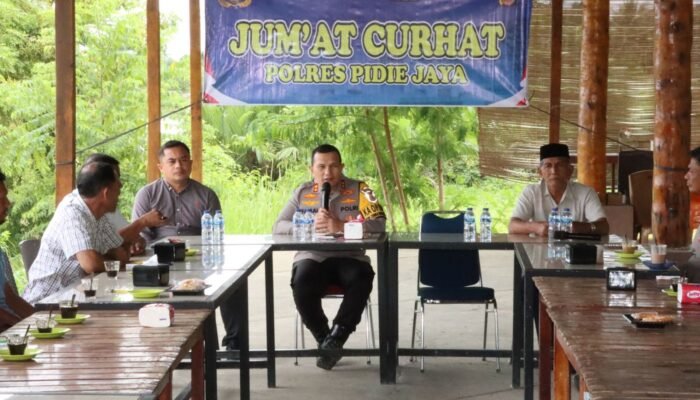 Polres Pidie Jaya Perkuat Sinergi Berantas Narkoba Lewat Jumat Curhat Bersama Masyarakat