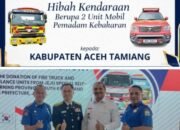 Bupati Aceh Tamiang Terima Bantuan Hibah Armada Damkar dari Korsel