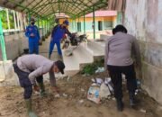 Pasca Bencana Banjir Bandang, Polres Aceh Tamiang Terus Bekerja Membersihkan Fasilitas Umum dan Tempat Tempat Ibadah