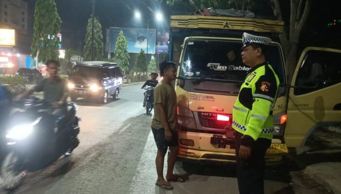 Antisipasi Balap Liar dan Kriminalitas, Patroli Blue Light Satlantas Polres Aceh Tamiang Digelar Hingga Dini Hari