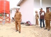 Bupati Aceh Tamiang Tinjau Pembangunan Huntara