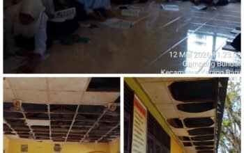 Darurat pendidikan.Pasca Banjir Hidrometeorologi,SMPN 1 Karang Baru butuh uluran tangan pemerintah