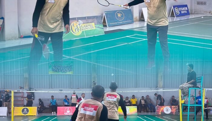 Polres Aceh Tamiang Gelar Turnamen Badminton Kapolres Cup Sambut Hari Bhayangkara ke-80