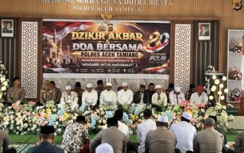 Polres Aceh Tamiang Menggelar Dzikir Akbar dan Doa Bersama  Dalam rangka Hari Bhayangkara Ke 80