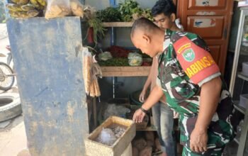 Babinsa Hadir di Tengah Denyut Ekonomi Rakyat, Rutin Cek Harga Sembako di Pasar