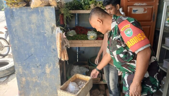 Babinsa Hadir di Tengah Denyut Ekonomi Rakyat, Rutin Cek Harga Sembako di Pasar