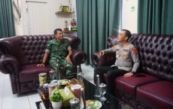 Dandim 0117/Aceh Tamiang Sambut Hangat Kunjungan Silaturahmi Kapolres Aceh Tamiang, Perkuat Sinergitas TNI-Polri Demi Stabilitas Daerah