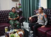 Kapolres Aceh Tamiang Jalin Silaturahmi ke Kodim 0117/Aceh Tamiang, Perkuat Sinergitas TNI–Polri