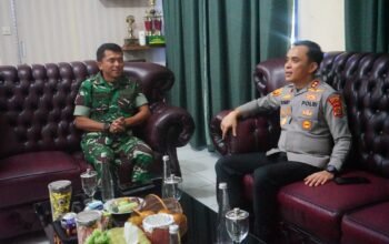 Kapolres Aceh Tamiang Jalin Silaturahmi ke Kodim 0117/Aceh Tamiang, Perkuat Sinergitas TNI–Polri