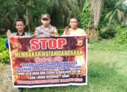 Polsek Tamiang Hulu Berikan Himbauan Larangan Karhutla cegah Kebakaran Hutan dan Lahan