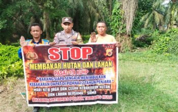 Polsek Tamiang Hulu Berikan Himbauan Larangan Karhutla cegah Kebakaran Hutan dan Lahan