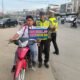 satlantas polres Aceh Tamiang berikan himbauan keselamatan saat jam berangkat sekolah
