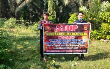 Polsek Tamiang Hulu Berikan Himbauan Larangan Karhutla cegah Kebakaran Hutan dan Lahan