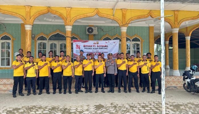 Polres Aceh Tamiang Gelar Bhakti Sosial Sambut HUT ke-81 Kemerdekaan RI