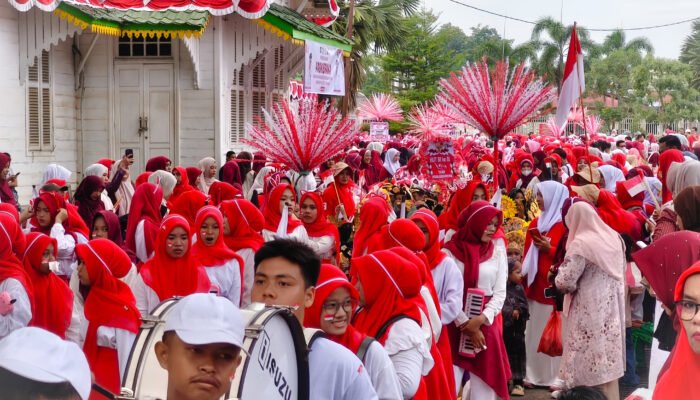KB-TK Kemala Bhayangkari 12 Aceh Tamiang Meriahkan Karnaval HUT ke-81 Kemerdekaan RI