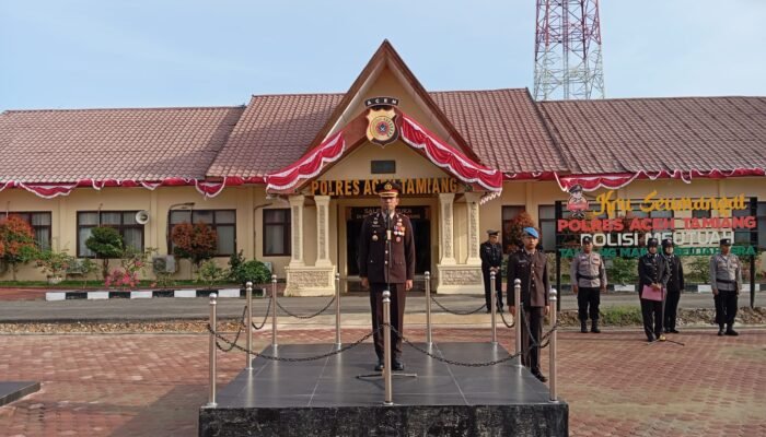 Wakapolres Aceh Tamiang Pimpin Upacara HUT ke-81 Kemerdekaan RI
