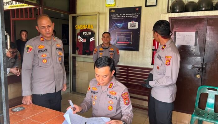 Kapolres Aceh Tamiang Laksanakan Pengecekan Polsek Jajaran
