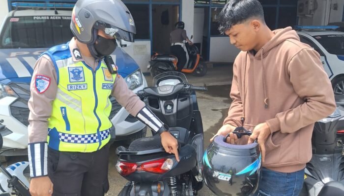 Polantas Aceh untuk masyarakat satlantas polres Aceh Tamiang tertibkan knalpot tidak sesuai spesifikasi