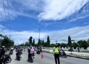 Pastikan Zona Aman Sekolah Lancar Dan Tertib, Sat Lantas Polres Aceh Tamiang Lakukan Pengaturan Arus Lalulintas