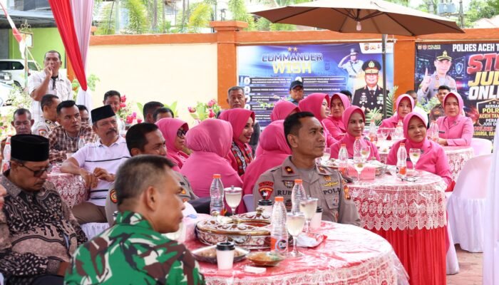 Kapolsek Seruway Sambut Kunker Kapolres Aceh Tamiang di Mapolsek Setempat