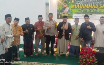 Hadiri Maulid Nabi di Rantau Pauh, Bhabinkamtibmas Perkuat Silaturahmi dan Kamtibmas