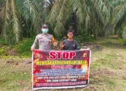 Personil Polsek Tamiang Hulu Berikan Himbauan Larangan Karhutla cegah Kebakaran Hutan dan Lahan