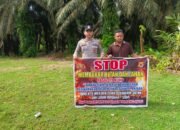 Cegah Karhutla, Polsek Tamiang Hulu Berikan Himbauan Larangan Membuka Lahan Dengan Membakar