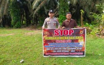 Cegah Karhutla, Polsek Tamiang Hulu Berikan Himbauan Larangan Membuka Lahan Dengan Membakar