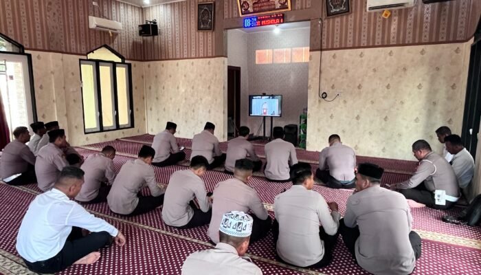 Polres Aceh Tamiang Ikuti Peringatan Maulid Nabi Muhammad SAW 1448 H Secara Virtual