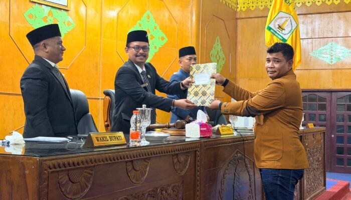 Wabup Aceh Tamiang Hadiri Rapat Paripurna ke 4 Penyampaian Pendapat Panitia Anggaran Perubahan APBK 2026 Aceh Tamiang