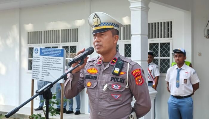 POLICE GO TO SCHOOL, POLANTAS ACEH TAMIANG PERKUAT KESADARAN TERTIB BERLALU LINTAS PELAJAR