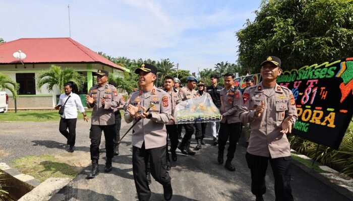 HUT TNI ke-81, Polres Aceh Tamiang Berikan Kejutan ke Kodim 0117/Aceh Tamiang